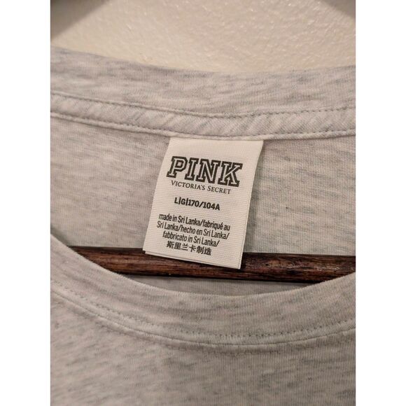 Victoria's Secret PINK Long Sleeve Shirt - Rainbow BLING Rhinestone Logo Tee - Picture 4 of 5